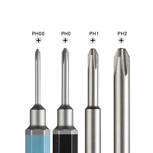 VESSEL-Jeu d'embouts de tournevis pour Phillips et vis à fente, embout magnétique à tête unique, accessoires pour outils à main, série NO.GS16