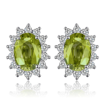 JewelryPalace – boucles d'oreilles en argent Sterling 925, saphir bleu, rubis, améthyste naturelle, grenat, péridot, topaze,