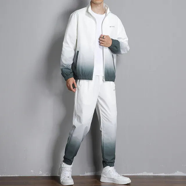 Survêtement à capuche décontracté pour hommes, vestes et pantalons sportifs, ensembles 2 pièces, Hip Hop, course à pied, sports trempés, 5XL, printemps, nouveau