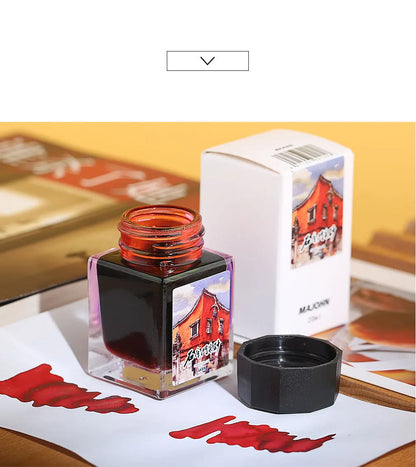 moonman - poudre d'or encre colorée trempée dans le stylo plume 20 ml