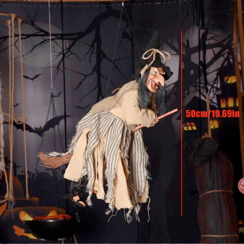 Décor fantôme de sorcière d'halloween, pendentif d'horreur, accessoires de farces scintillants, jouets électriques, maison hantée, Club, maison, décoration de fête d'halloween