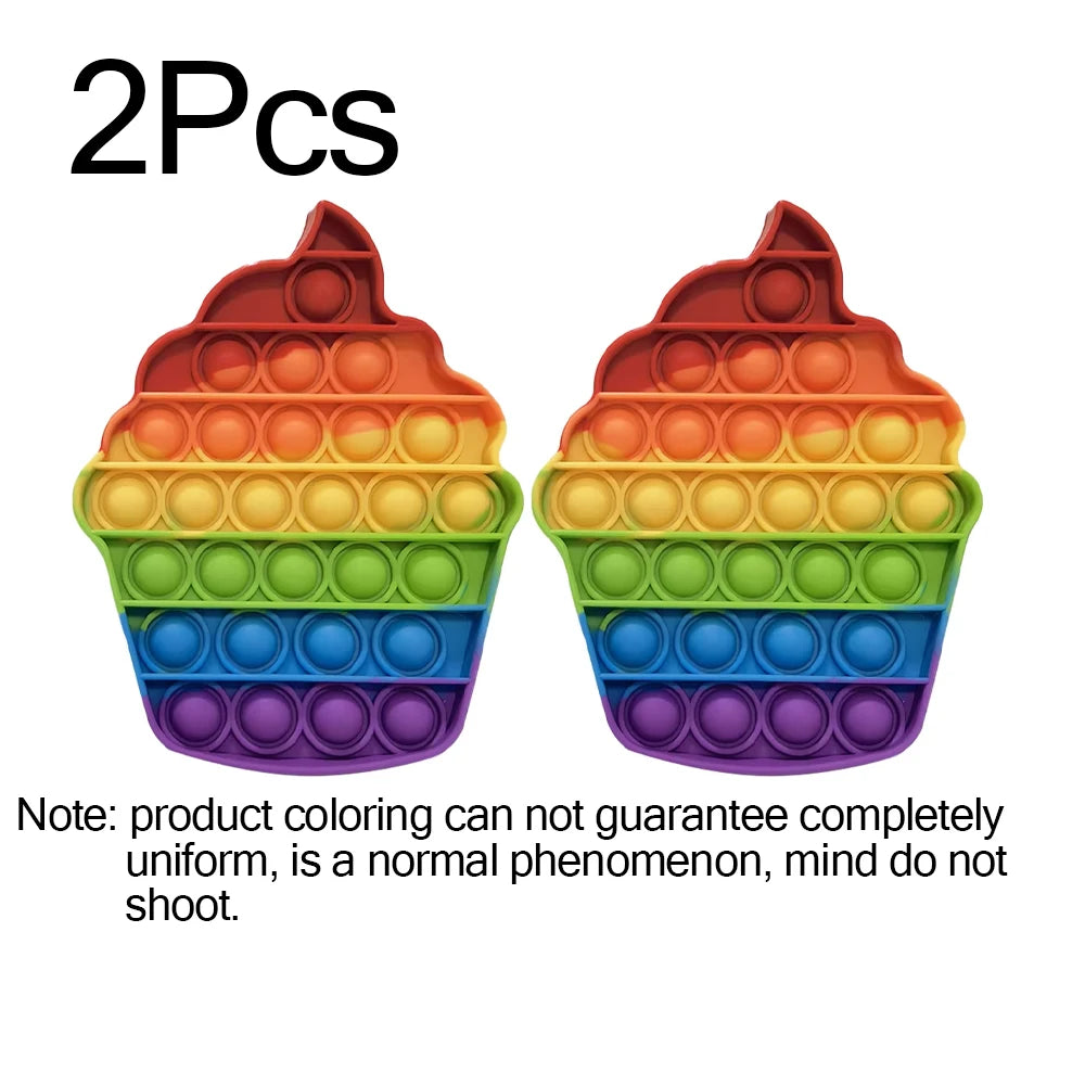 Jouets sensoriels à bulles, 2 pièces, pour autisme, besoins spéciaux, anti-Stress, décompression, jouets pour enfants