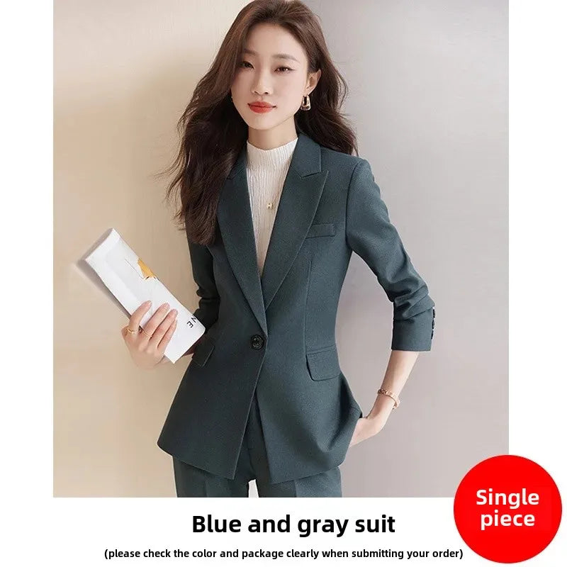 Zihong – costume gris pour femmes, Collection d'automne, haut de gamme, à la mode, élégant, ensemble pantalon, origine chinoise continentale, nouvelle collection 2023