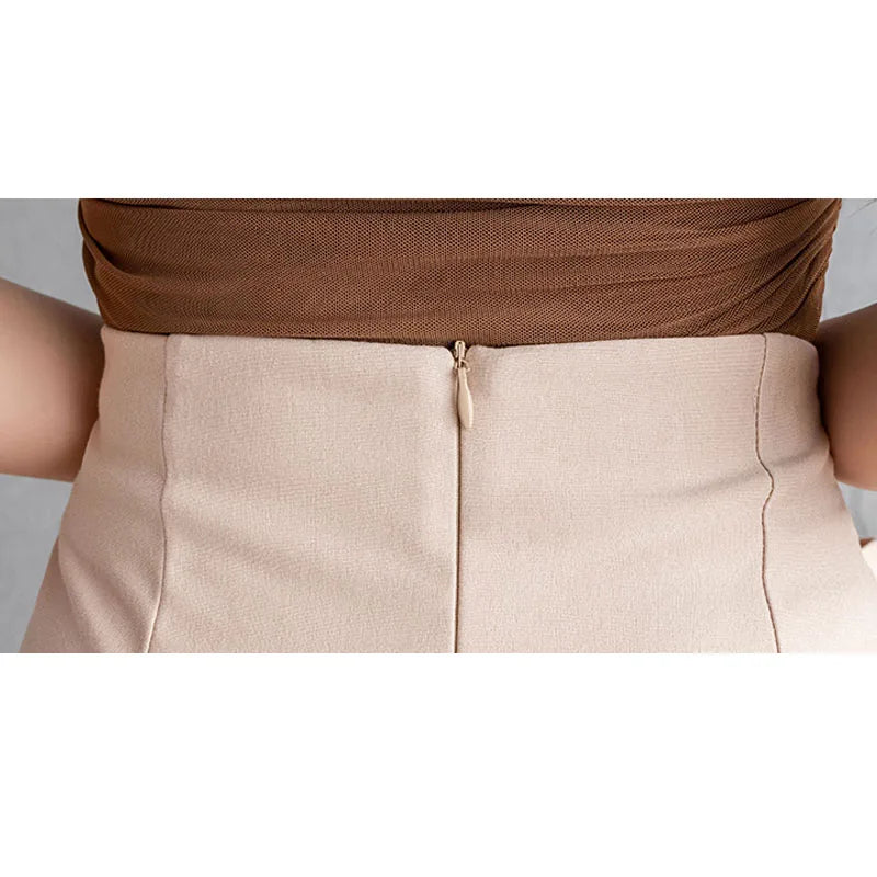 2025 été Sexy femmes jupes courtes mode taille haute crayon bureau dame élégante et douce jupes noires pour les femmes Faldas D33