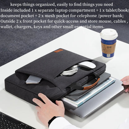 Sacoche pour ordinateur portable 15.6 16 pouces, sac à main pour hommes d'affaires, pour Macbook, Huawei, HP, Lenovo, Dell, ASUS, Xiaomi Surface