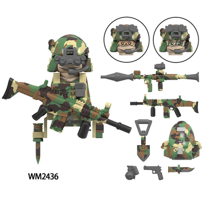 WM6147 le Service aérien spécial Delta militaire Alpha KSK neige léopard Commando marine sceaux forces d'enfants sauvages modèle bloc brique jouet