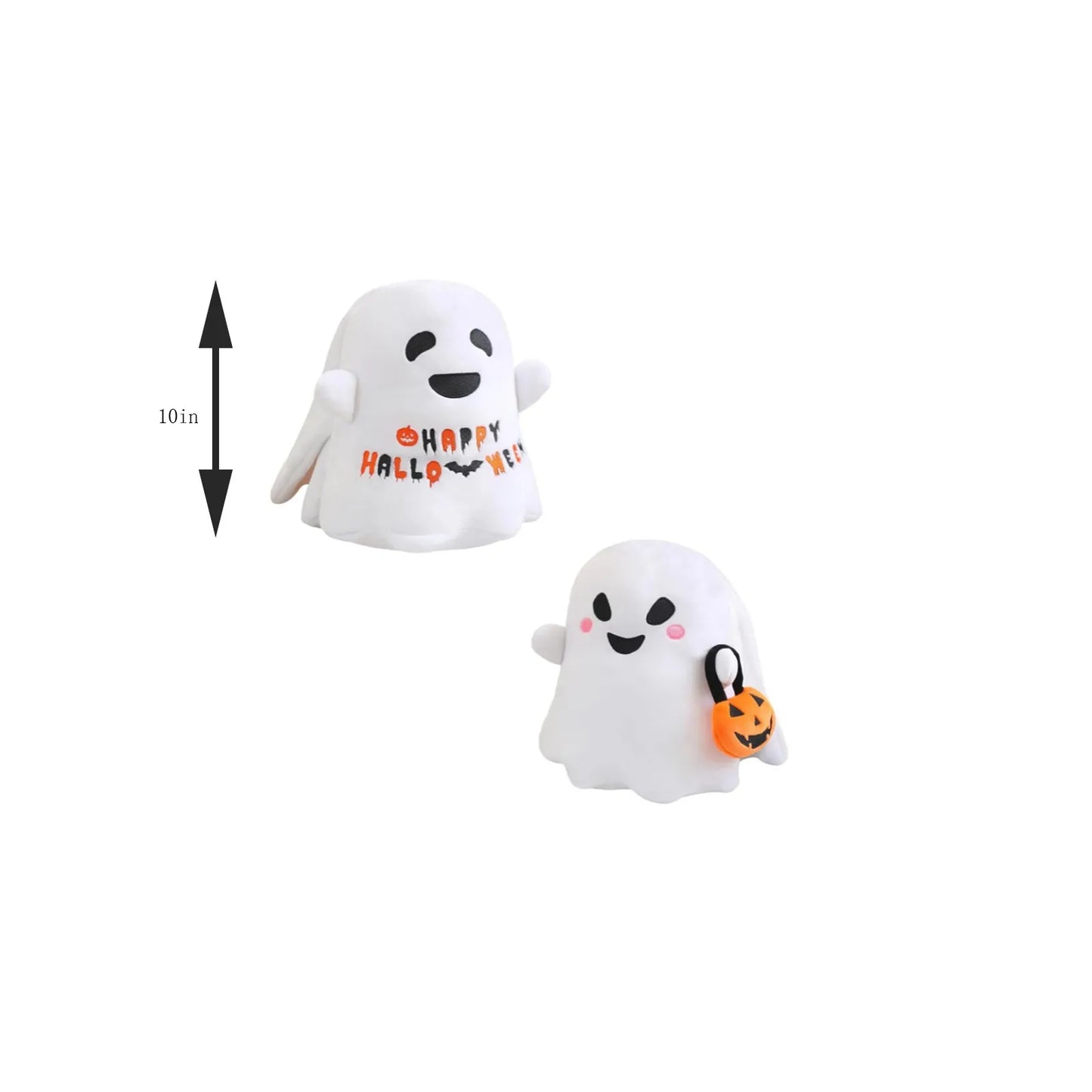 Peluche réversible pour Halloween, 10 pouces, en colère et effrayée, animaux en peluche sensoriels mignons, décoration de maison pour garçons et filles