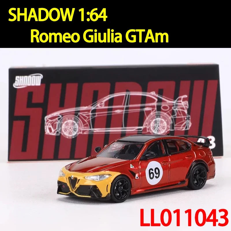 SHADOW/DCT 1:64 échelle Romeo Giulia GTAm voiture en alliage modèle de voiture ornement Souvenir affichage Collection passe-temps cadeau