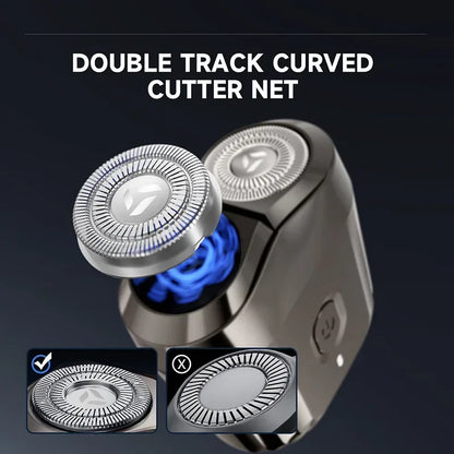 Mini rasoir électrique Double tête pour hommes, tondeuse à barbe Portable, rasoir de poche étanche IPX7