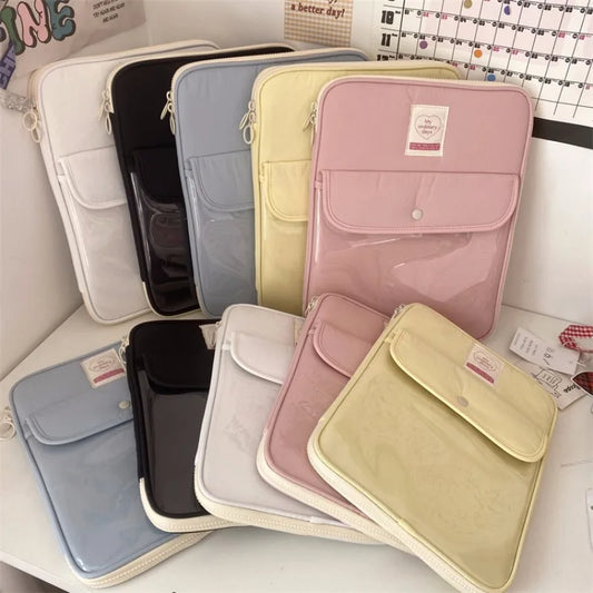 Waterproof Portable Tablet Sleeve Bag Computer Storage Bag Tablet Handbag Powders 11", 13", 14"
