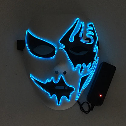 Halloween carnaval fête Costume décoration LED lumineuse masque Halloween masque LED masque éclairer masques de fête pour la fête lumineuse