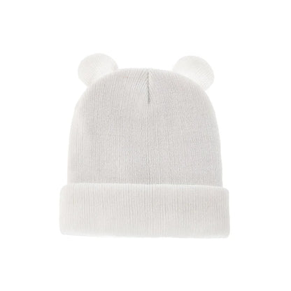 Bonnet en laine pour enfants, bonnet au crochet pour enfants, bonnet Skullies pour enfants, document solide pour fille et garçon, mignon et chaud, hiver, 1 à 4 ans