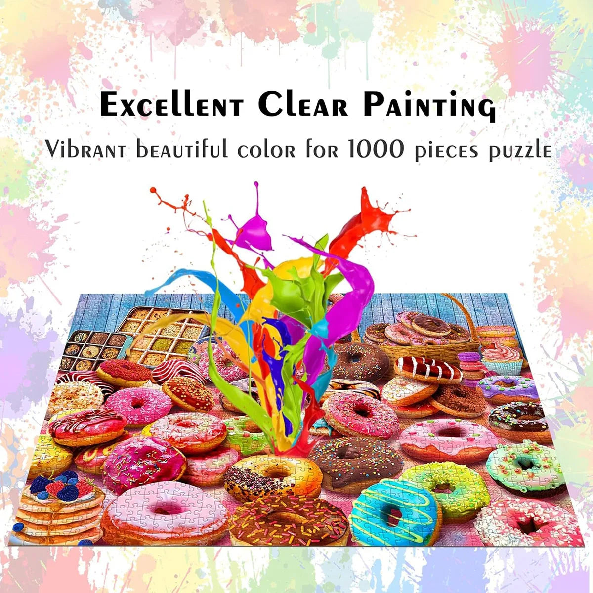 Puzzle 1000 pièces pour adultes, jeu de compétences imposibles pour toute la famille, Puzzle coloré, cadeau