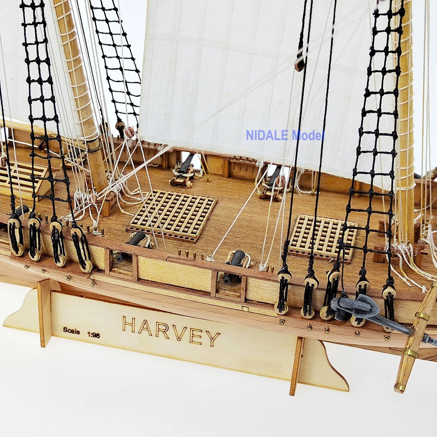Kits de construction de maquettes de navires anciens classiques, échelle 1/96, Harvey 1847, voilier en bois, décorations pour la maison, bricolage, nouvelle Version