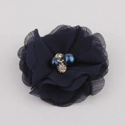Mini fleurs artificielles en tissu mousseline de soie, 8 pièces, 2 pouces, 35 couleurs, pour Invitation de mariage, décoration de robe