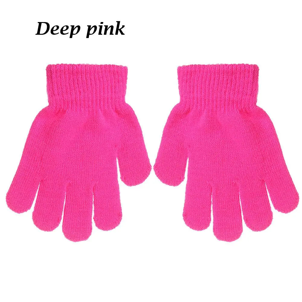 Gants extensibles simples et solides pour enfant, mitaines chaudes pour garçon et fille de 5 à 10 ans, collection automne et hiver