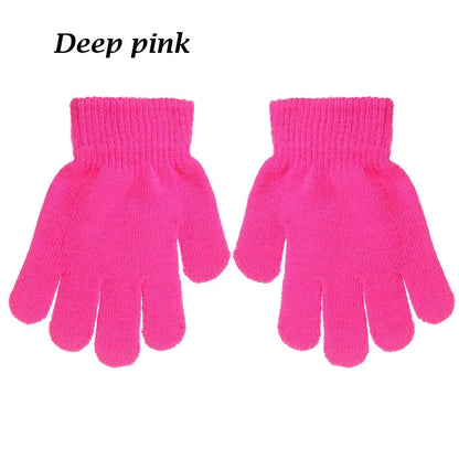 Gants extensibles simples et solides pour enfant, mitaines chaudes pour garçon et fille de 5 à 10 ans, collection automne et hiver