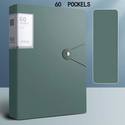 PORTE VUES A4 Durable à 60 poches, haute transparence et étanche,