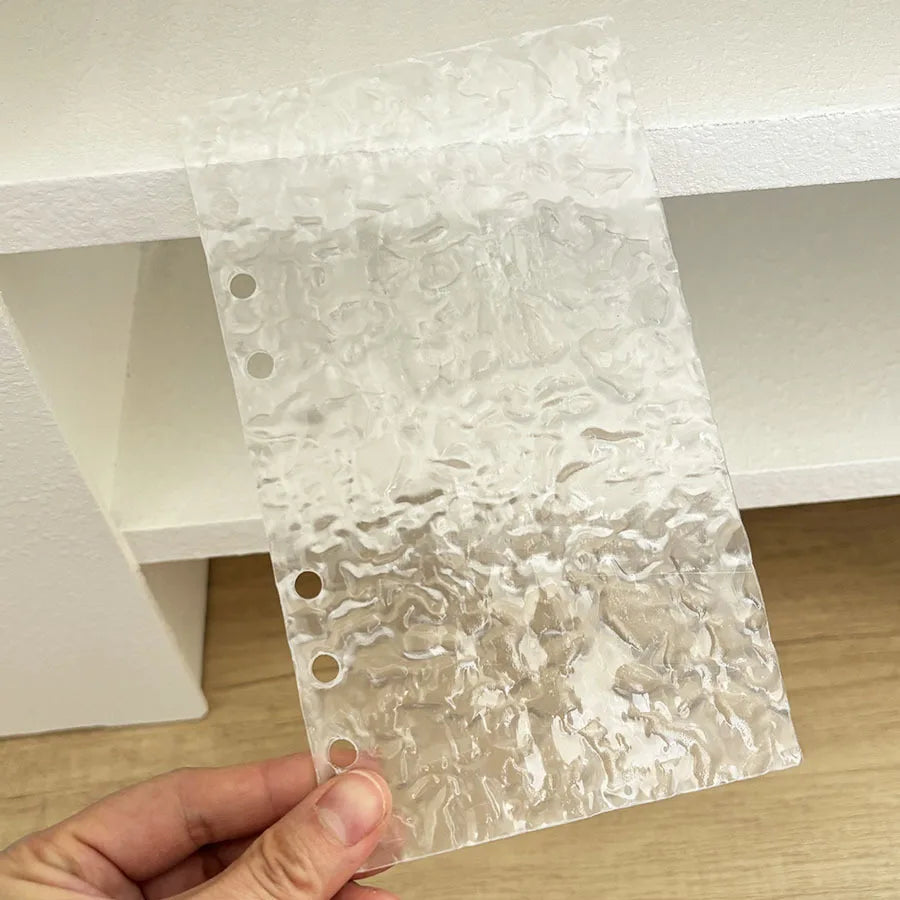 A6 eau ondulation ligne épaisse acrylique feuilles mobiles classeur couverture bricolage