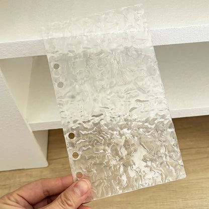 A6 eau ondulation ligne épaisse acrylique feuilles mobiles classeur couverture bricolage