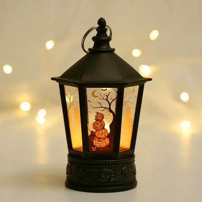 Lanterne LED en Forme de Citrouille et Fantôme, Luminaire Décoratif d'Nik, Accessoires d'Horreur, Idéal pour un Bar ou une ixd'Halloween