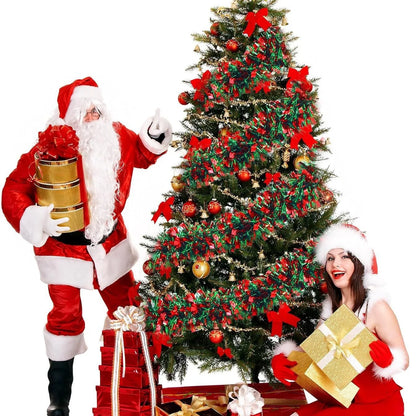 2M joyeux noël décorations bande ruban arbre de noël ornement ours pain d'épice personnes bonhommes de neige nouvel an fournitures rouge vert