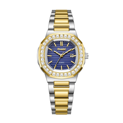 POSHI  montres à Quartz pour femmes cadran en cristal avec Date décontracté