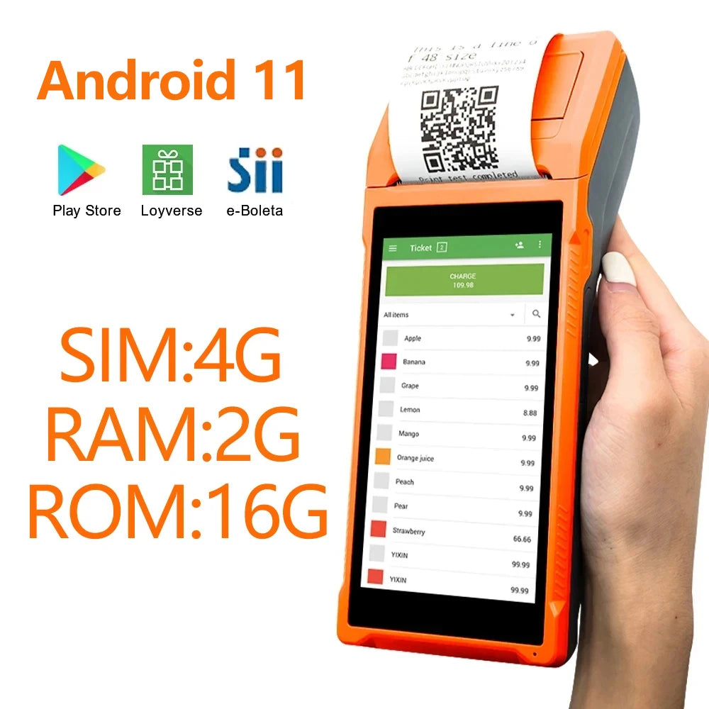 Imprimante thermique portative de reçu de position de Q1 Q2 de 58mm Terminal Android imprimante de billets de facture Mobile sans fil Bluetooth PDA avec la numérisation