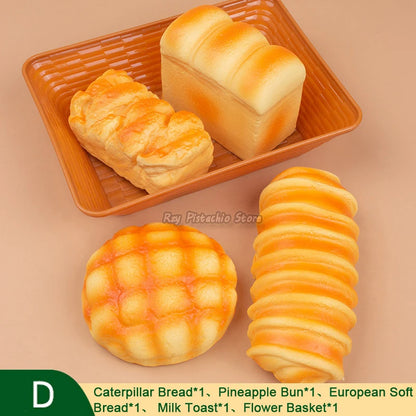 Simulation de pain artificiel, faux modèle alimentaire, Baguette française, gâteau Toast, boulangerie, jeu pour enfants, ensemble de jouets de cuisine, garçon et fille, fausse boulanger