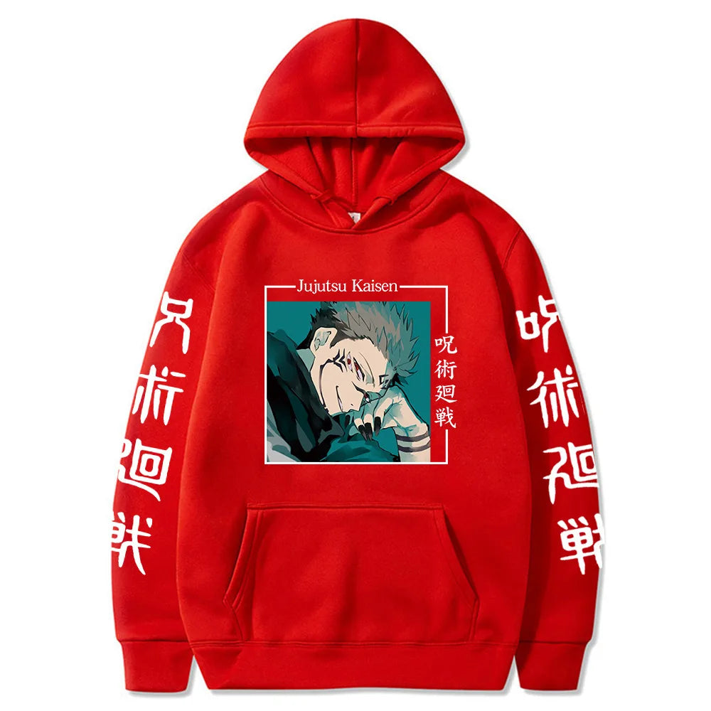 Jujutsu Kaisen Anime vêtements Satoru Gojo imprimer à capuche hommes sweat à capuche pour femme répandu Streetwear Harajuku Manga unisexe sweat