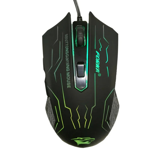 FORKA silencieux clic USB filaire souris de jeu 6 boutons