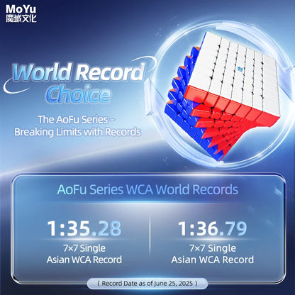 [Cube fou] Moyu AoFu V5 7X7 Cube magique magnétique sans colle Aofu 7x7 V5 Cubo Magico jouets Fidget professionnels