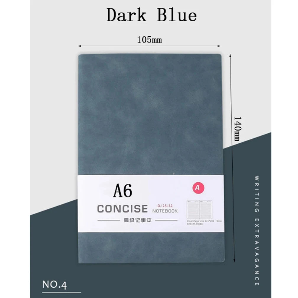 Cahier en cuir PU souple,