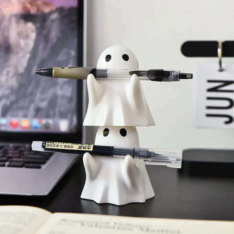 Ornement fantôme porte-stylo mignon d'halloween,