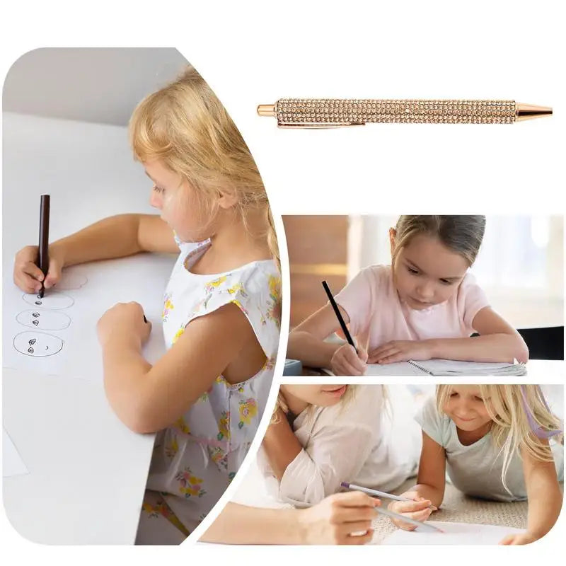 Stylo à bille rétractable avec biscuits nacré,