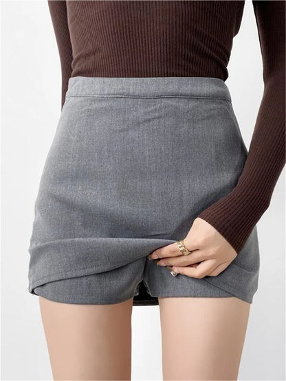 Mini jupes noires pour femmes, vêtements d'été, jupe crayon, mode coréenne, micro jupe japonaise Kawaii avec short, 2024