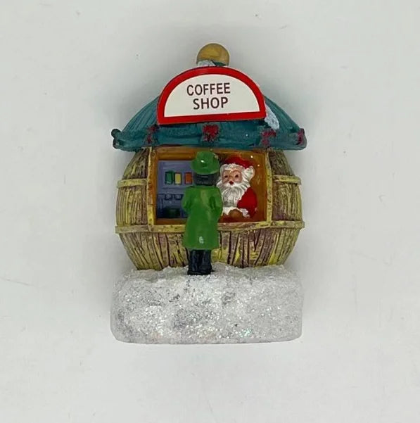 Artisanat de noël en résine, Village de noël, musique lumineuse, petite maison, bonhomme de neige, lumières LED, cadeau de vacances, décoration de maison, ornements 2024