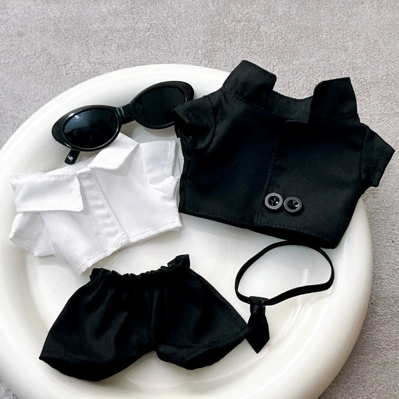 Pour 17 cm Ropa Labubu v1/v2/v3 bébé vêtements tenue Cool costume lunettes de soleil costume LABUBU poupée vêtements Labubu accessoires