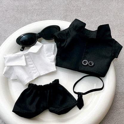 Pour 17 cm Ropa Labubu v1/v2/v3 bébé vêtements tenue Cool costume lunettes de soleil costume LABUBU poupée vêtements Labubu accessoires