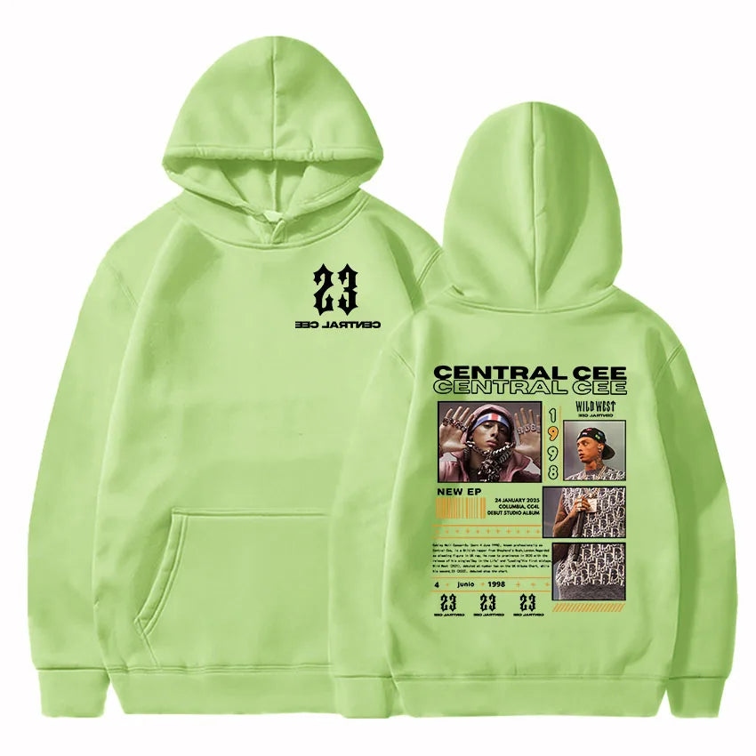 Central Cee-Sweats à capuche College, manches longues, pulls à capuche, streetwear, impression évasée, vêtements de mode, unisexe, CAN'T RUSH GREATNESS