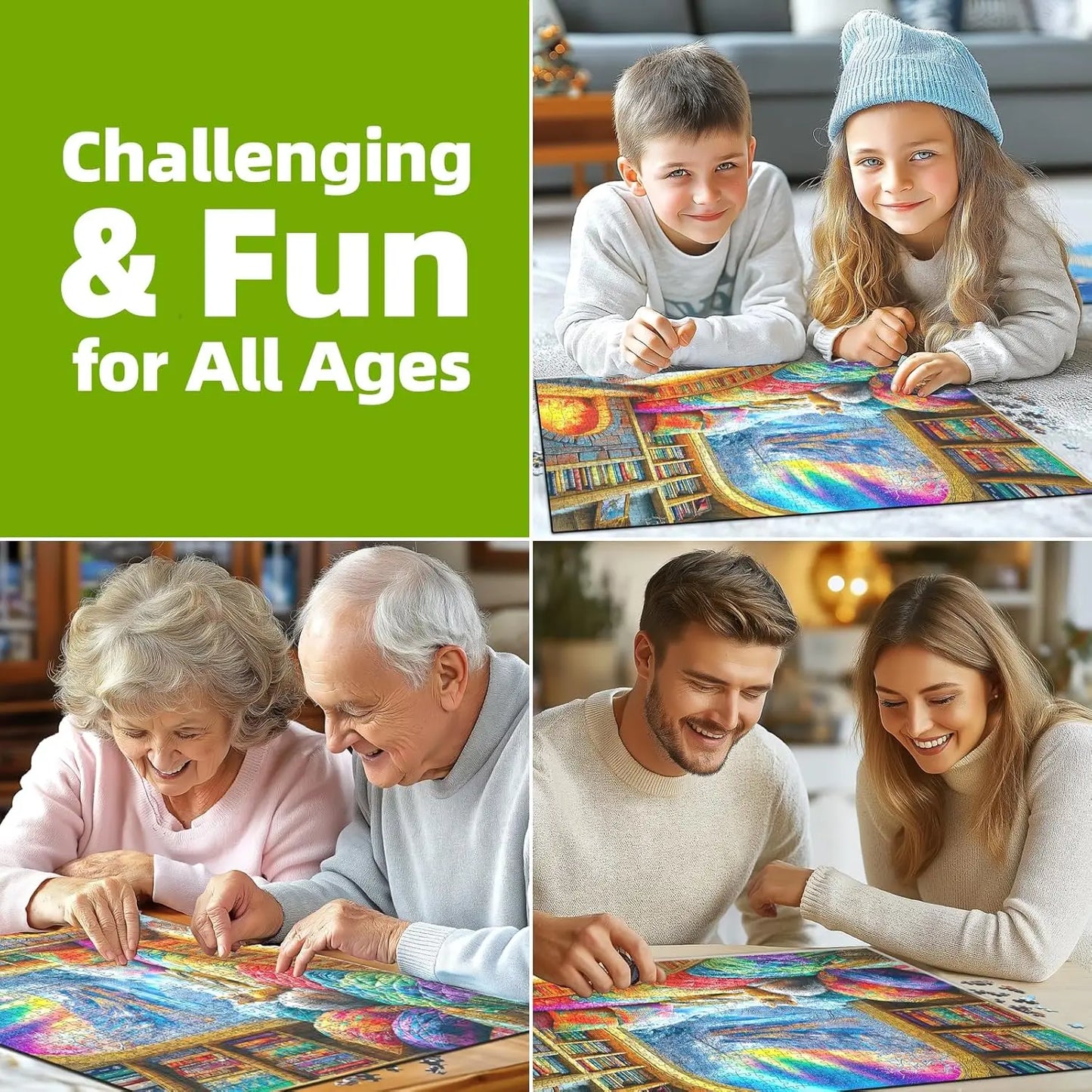 Puzzles en bois pour adultes, 1000/500/300 pièces, rue romantique, pour salle de jeux, chambre à coucher, décoration de maison, cadeau de fête d'anniversaire