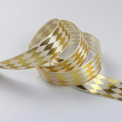 Ruban bronzant pour emballage de fleurs, accessoires de nœuds de cheveux bricolage, décoration de mariage et de Noël, cadeau de ruban, 5 mètres, 25mm