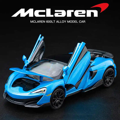 McLaren-Voiture l'inventaire en métal moulé sous pression pour enfants, modèle de jouet de sport ThomZ CiTY, collection son et lumière, cadeau, 1/32, 600LT