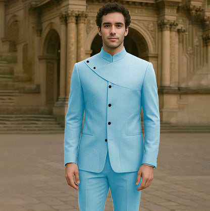 Costumes pour hommes charmants, personnalisés, haute couture, simple boutonnage, deux pièces (veste + pantalon), ensemble droit Simple et intelligent pour hommes