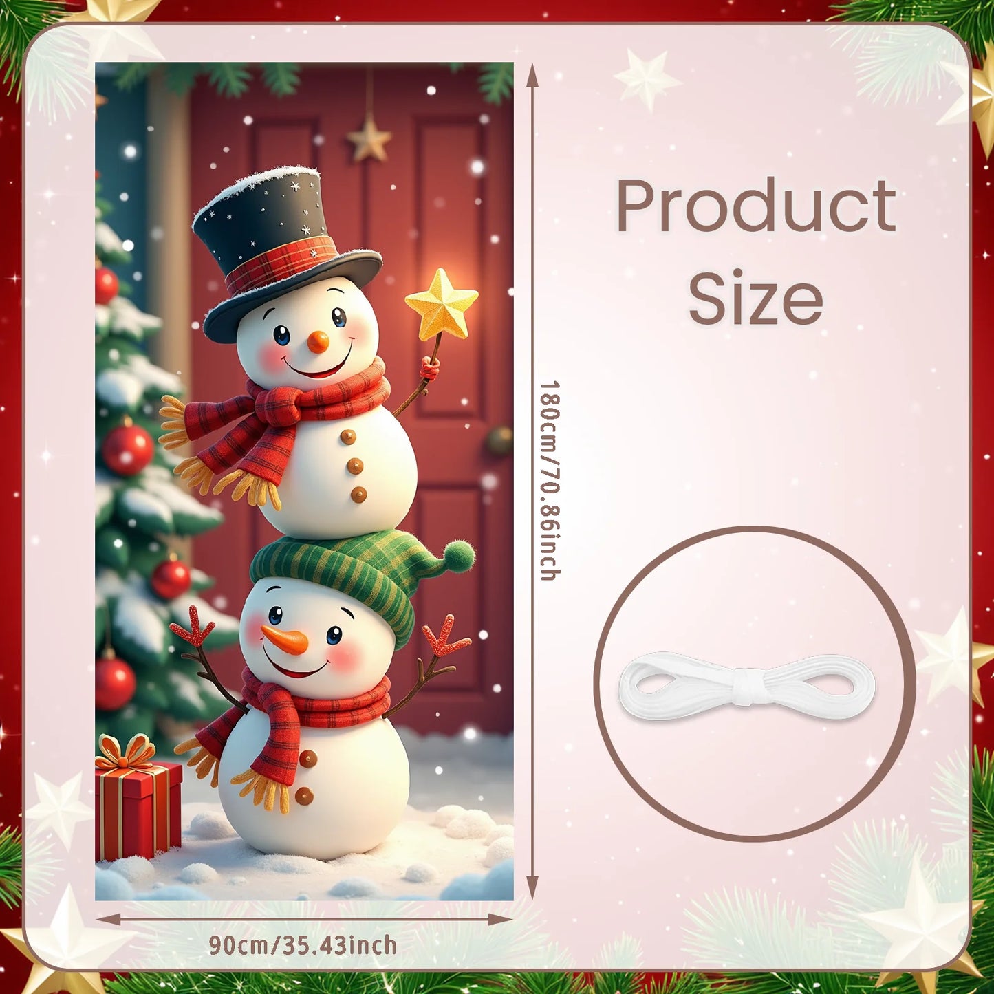 Drapeau suspendu de noël, bannière de porte de porche, décorations de noël pour la maison, ornements 2025, cadeaux de noël, décor du nouvel an 2026