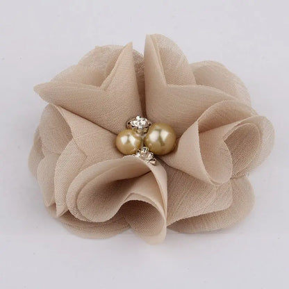 Mini fleurs artificielles en tissu mousseline de soie, 8 pièces, 2 pouces, 35 couleurs, pour Invitation de mariage, décoration de robe