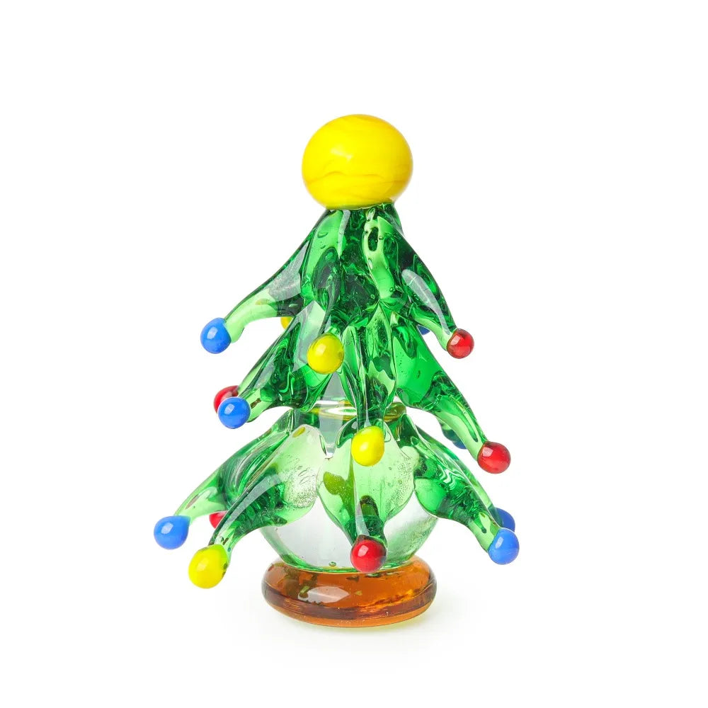 figurine d'arbre de Noël en verre