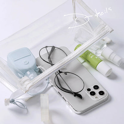 Trousse à crayons transparente de grande capacité