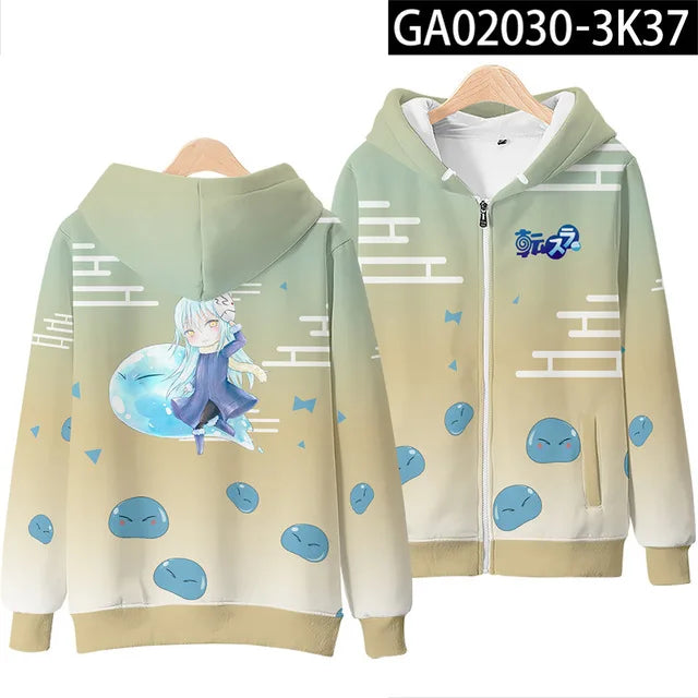 Sweats à capuche Anime Rimuru Tempest pour hommes et femmes, sweat à manches longues, vêtements Streetwear, costume Cosplay