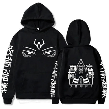 Jujutsu Kaisen Anime vêtements Satoru Gojo imprimer à capuche hommes sweat à capuche pour femme répandu Streetwear Harajuku Manga unisexe sweat